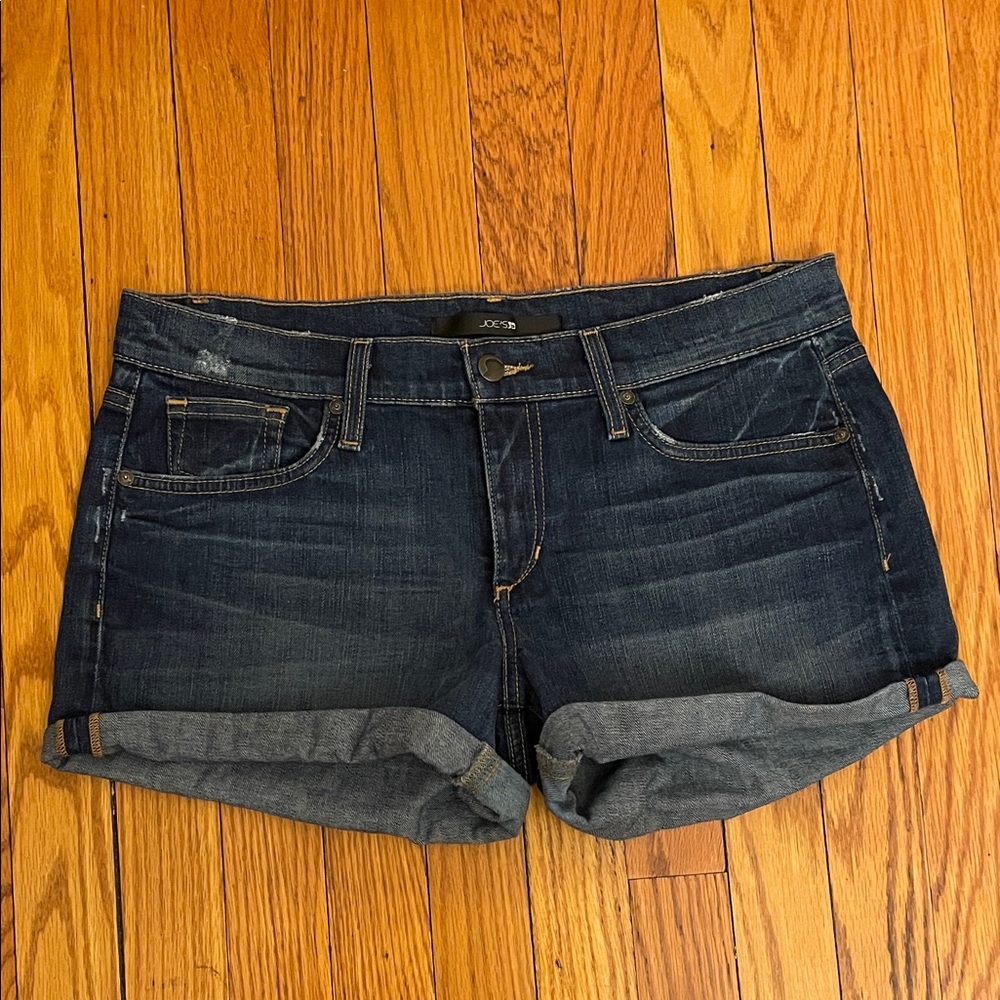 Joe's Jeans Lauretta Deep Blue Rolled Hem Shorts